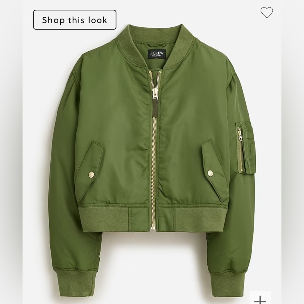 J. Crew Collection ruched bomber jacket in lightweight shiny nylon NWT Size S - Picture 5 of 8